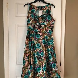 HEARTS & ROSES LONDON Blue & White Tropical Floral